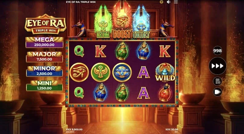 Eye of Ra Triple Win - রিলে WILD নেমেছে