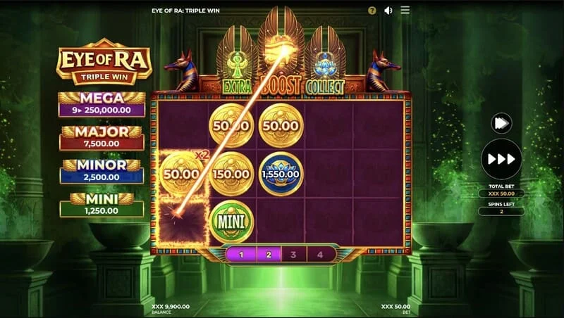 Eye of Ra Triple Win - বাক্স সংগ্রহের পর একটি লাইনে বড় পেমেন্ট